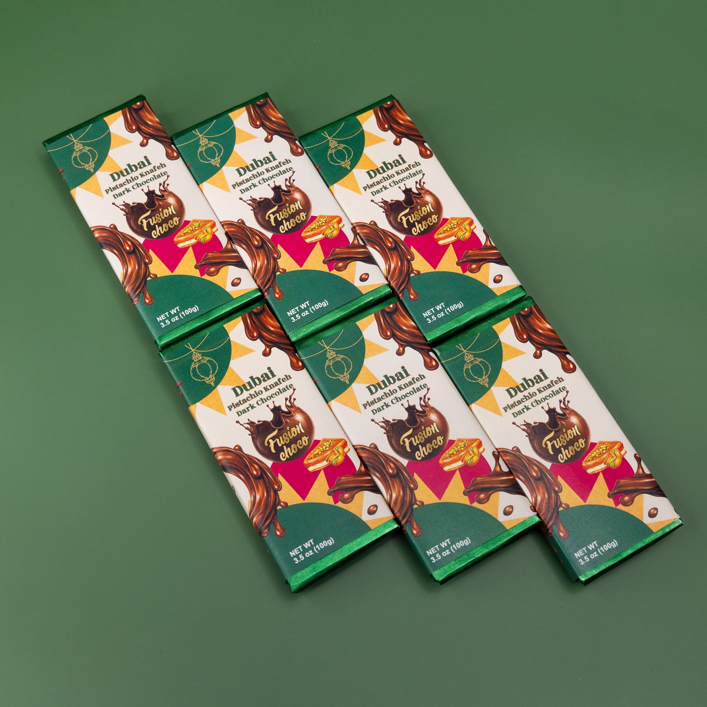 Dubai Pistachio Dark Chocolate 3.5oz