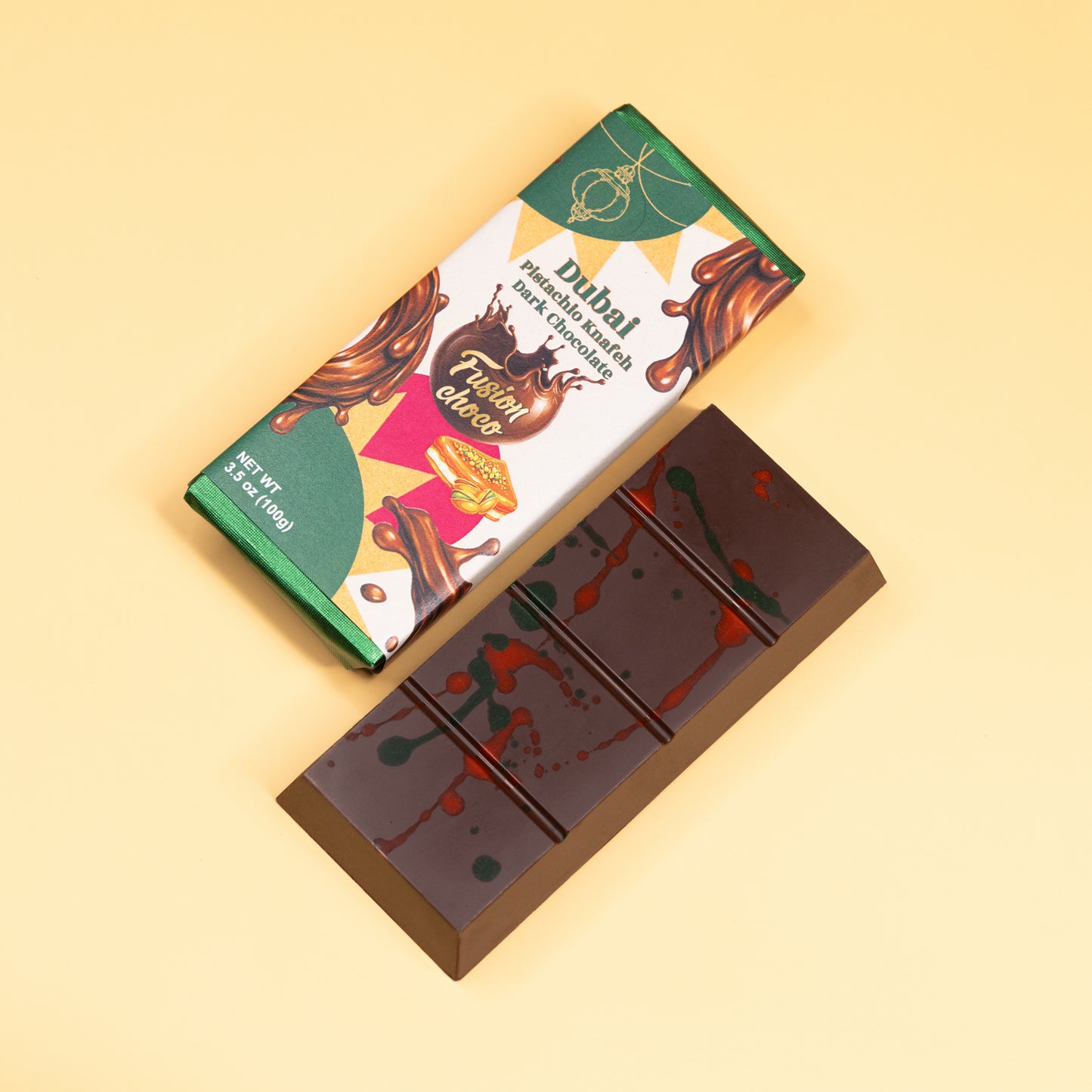 Dubai Pistachio Dark Chocolate 3.5oz
