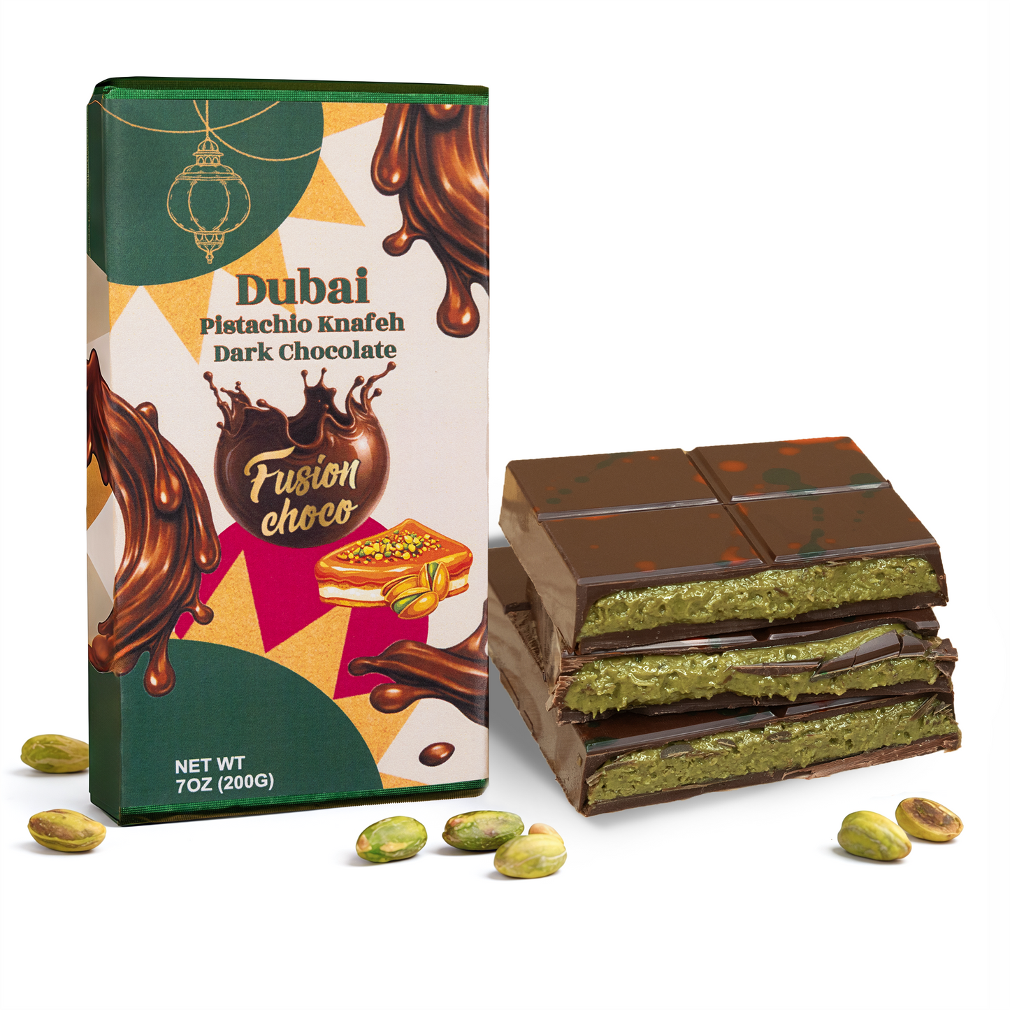 Dubai Pistachio Dark Chocolate 7oz